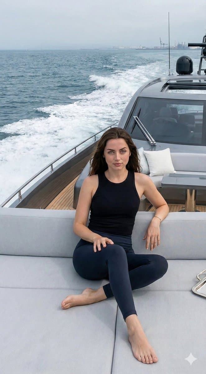 Luxury Yacht Lifestyle Photography with Ana de Armas - Nano Banana Pro AI Prompt for Product Marketing