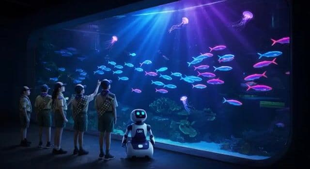 Monterey Bay Aquarium Neon Fish Video