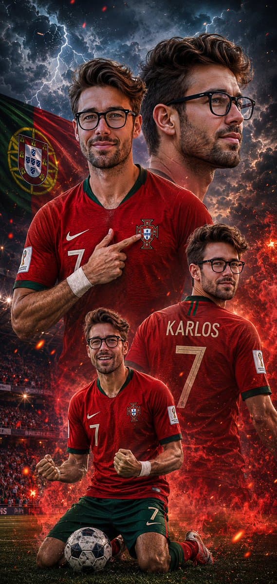 Cinematic Football Poster Portrait