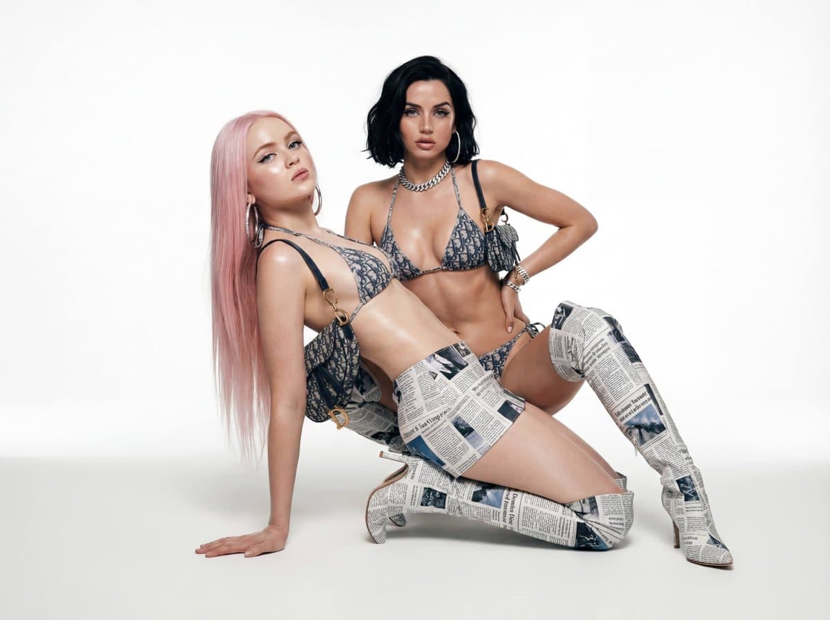 Early 2000s High Fashion Studio Shoot - Nano Banana Pro AI Prompt for Product Marketing