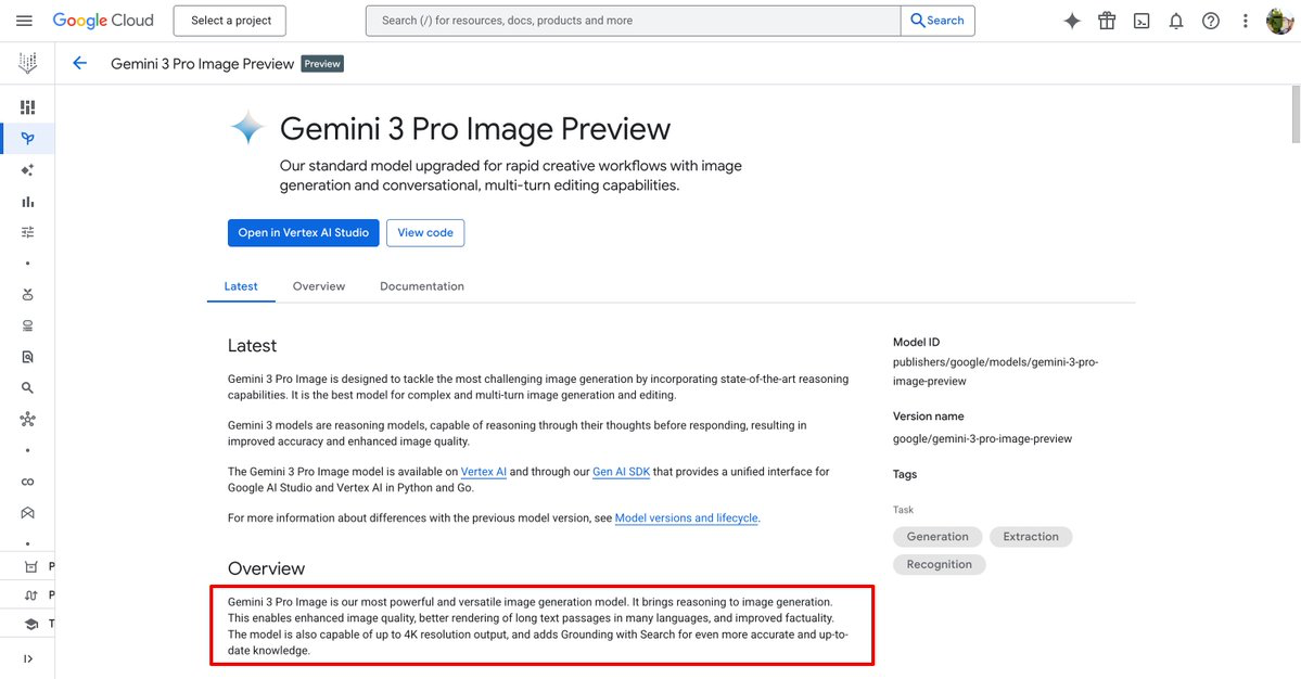 X sourced Gemini 3 Pro Image Preview model page screenshot for adult-only image planning search intent