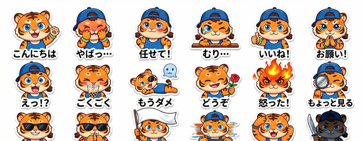 X sourced SFW TensorArt sticker sheet used for Tensor Art NSFW workflow planning